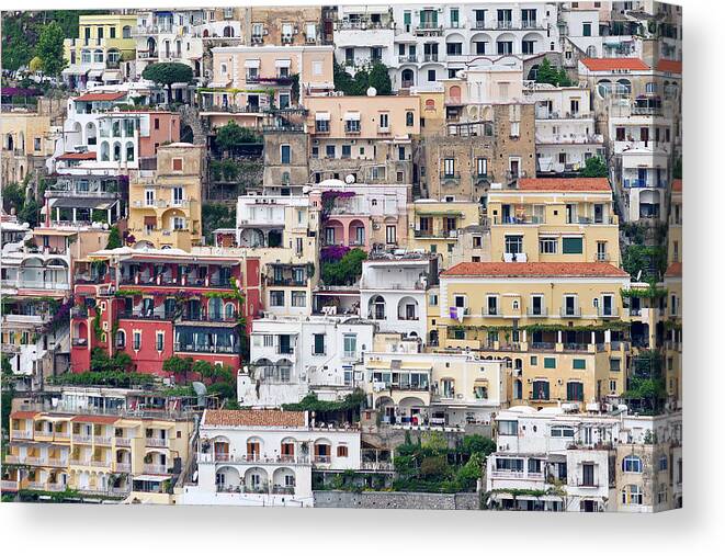 Tranquility Canvas Print featuring the photograph Positano by Ellen Van Bodegom