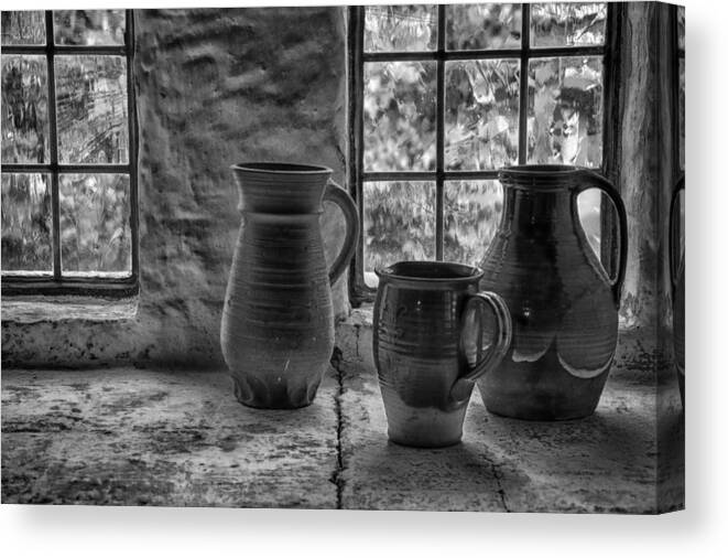 Still Life Canvas Print featuring the photograph Pottery by Inge Riis McDonald