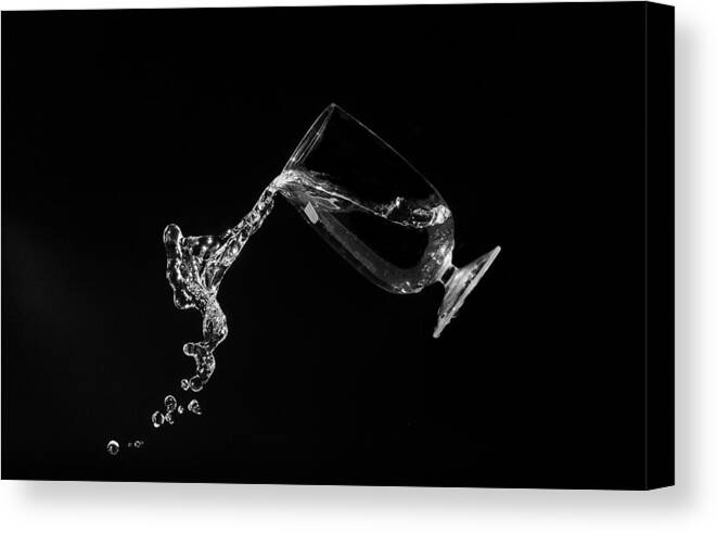 Macro Canvas Print featuring the photograph Pour me some wine by Tin Lung Chao