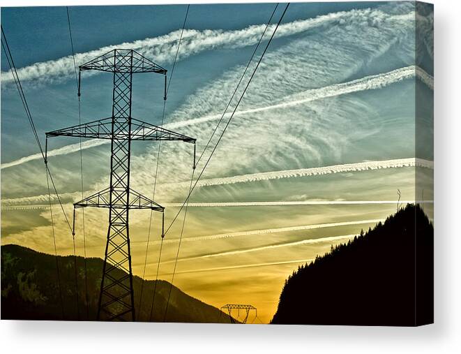 Power Canvas Print featuring the photograph Power in the Sky by Albert Seger