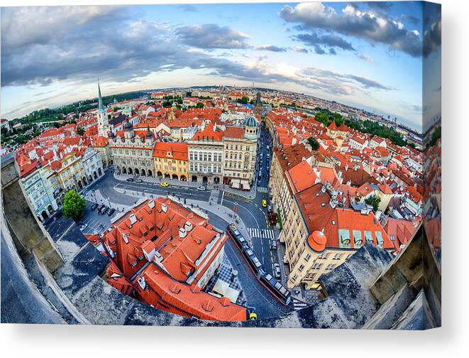 Prague Canvas Print featuring the photograph Prague from Above by Pablo Lopez
