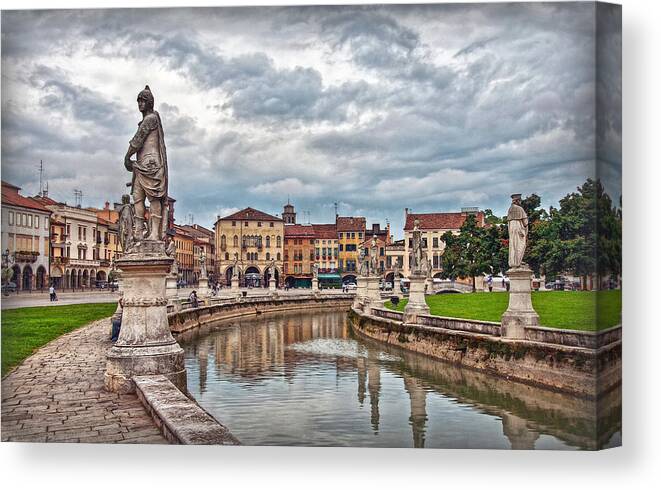 Padova Canvas Print featuring the photograph Prato della Valle by Hanny Heim