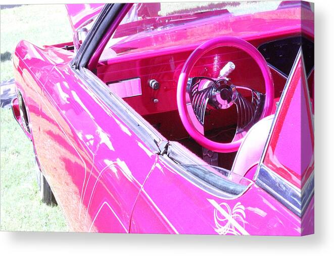 Pin Stripes Canvas Print featuring the photograph Pretty In Pink by Johnathan Bruder