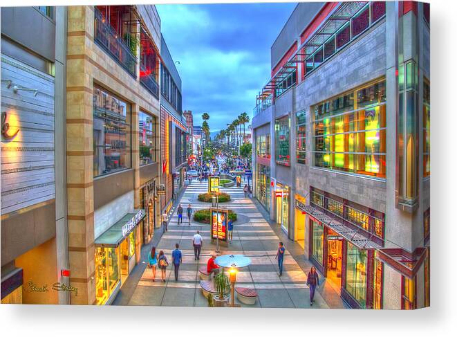 Promenade At Dusk Canvas Print featuring the photograph Promenade at Dusk by Chuck Staley