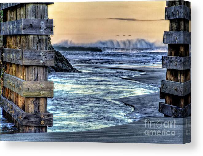 Water Canvas Print featuring the photograph Pudding Creek Fort Bragg by Paul Gillham