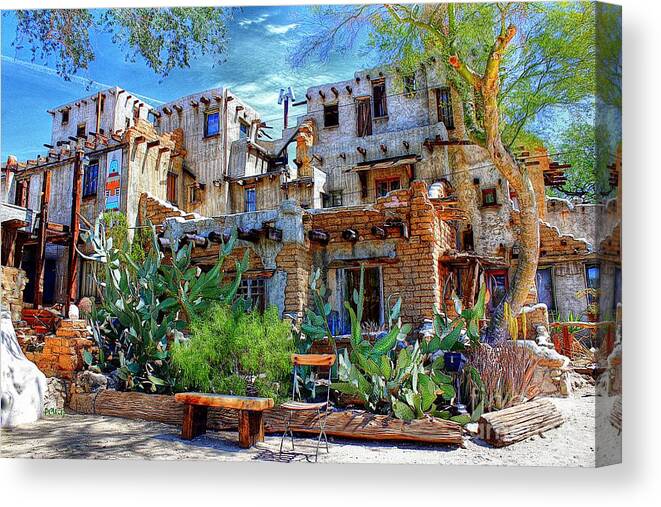 Pueblo - Hopi-inspired Canvas Print featuring the photograph Pueblo - Hopi Inspired by Patrick Witz