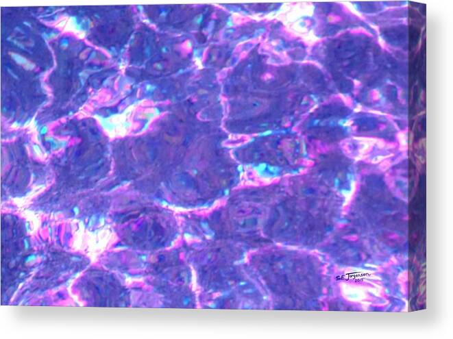 Abstract Canvas Print featuring the photograph Purple Ripple Refractions by Stephen Jorgensen