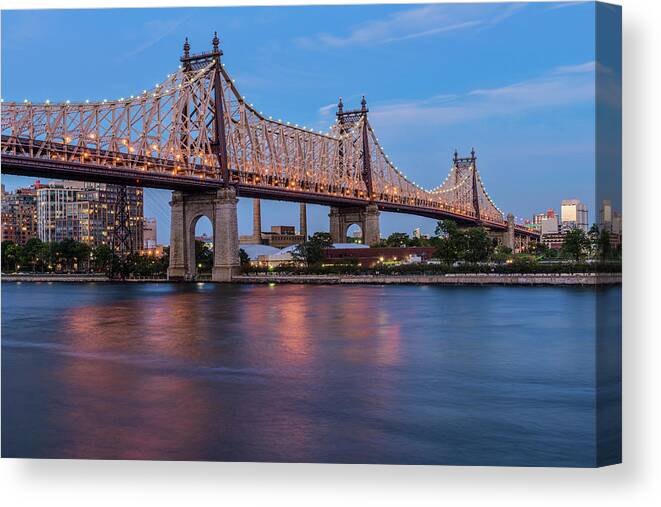 Outdoors Canvas Print featuring the photograph Queensboro 59th Street Bridge by F. M. Kearney