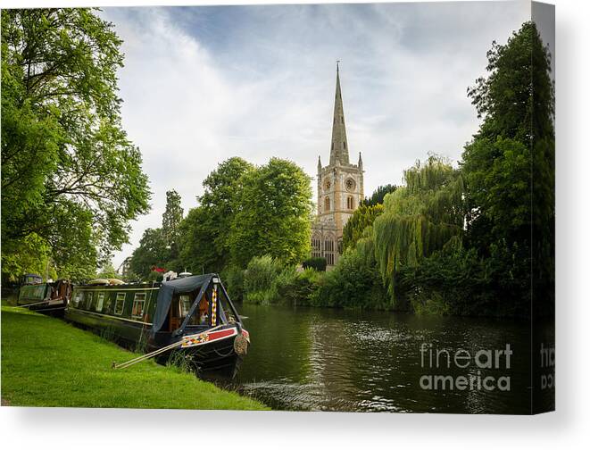 England Canvas Print featuring the photograph Quintessential English countryside at Stratford-upon-Avon by OUAP Photography