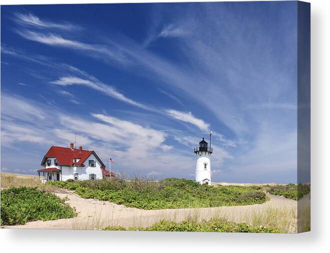 Race Point Light Canvas Print featuring the photograph Race point Light by Bill Wakeley