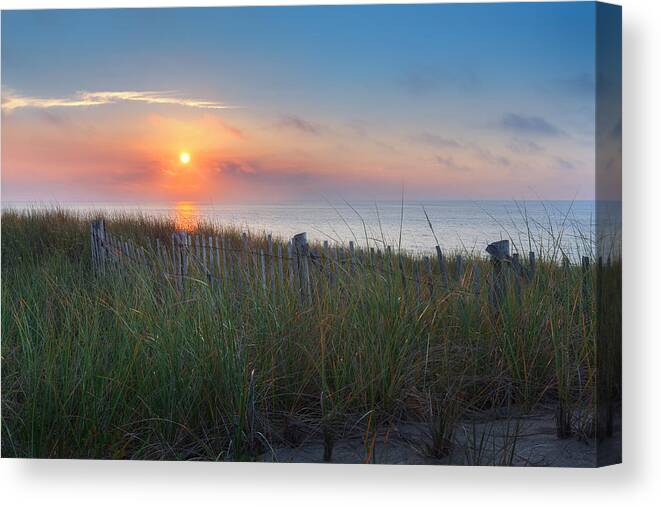 Cape Cod Seascape Canvas Print featuring the photograph Race Point Sunset by Bill Wakeley