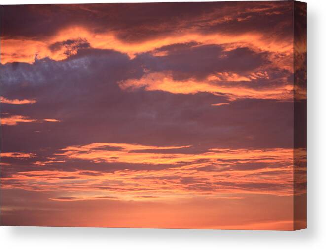 Sunsets Canvas Print featuring the photograph Radiant Sunset 3 by Karen Nicholson