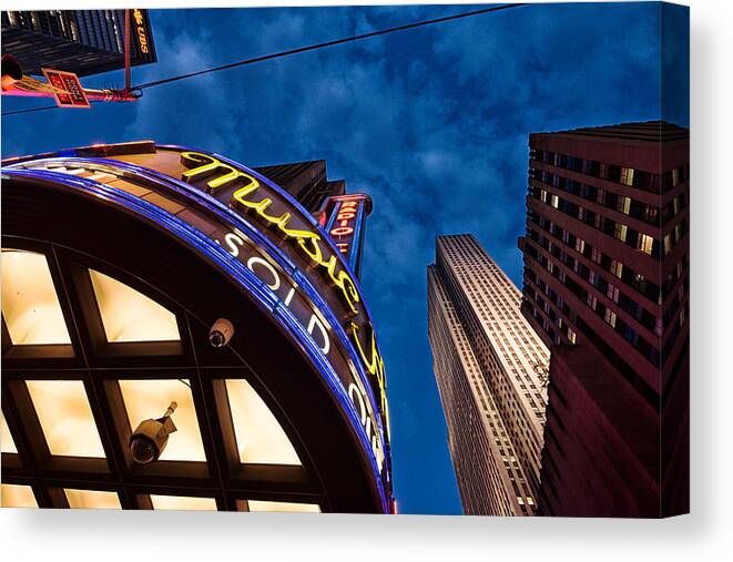 Radio City Canvas Print featuring the photograph Radio City and 30 Rock by James Howe