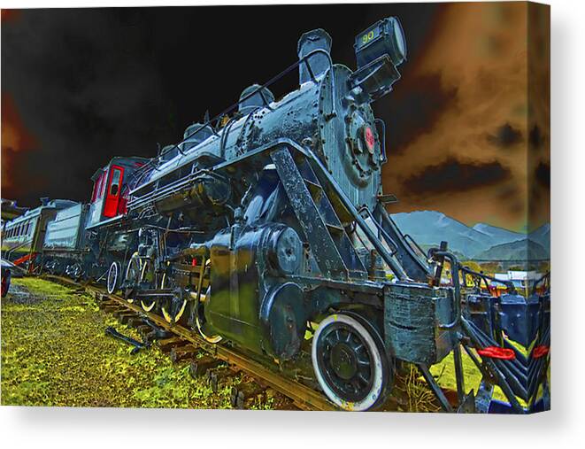 Hdr Canvas Print featuring the photograph Rail On by Dale Stillman