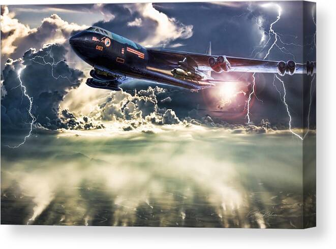 Boeing Canvas Print featuring the digital art Rainmaker by Peter Chilelli