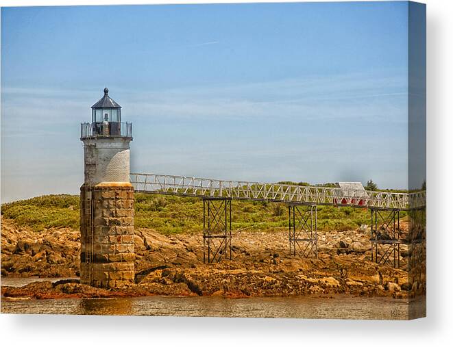 Lighthouse Canvas Print featuring the photograph Ram Island Lighthouse by Karol Livote