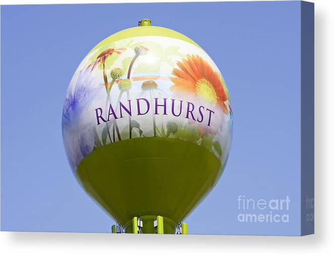 Randhurst Canvas Print featuring the photograph Randhurst Water Tower by Patty Colabuono