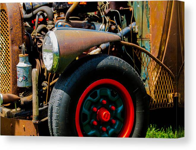 Rod Canvas Print featuring the photograph Rat Rod Fender by Ron Roberts