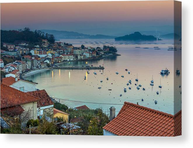 Enm Canvas Print featuring the photograph Raxo Panorama from A Granxa Galicia Spain by Pablo Avanzini