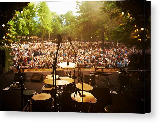 Rock Music Canvas Print featuring the photograph Ready to go on stage by PeopleImages