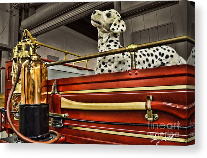 Fire Truck Canvas Print featuring the photograph Ready to Roll by Tommy Anderson