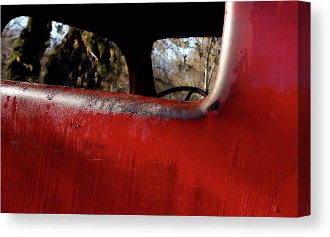 Automotive Canvas Print featuring the photograph Rear View - Vintage Dodge Truck by Steven Milner