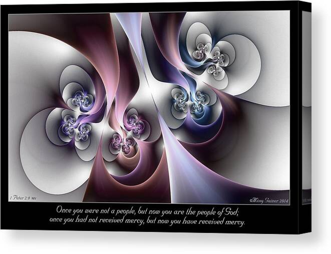 Fractal Canvas Print featuring the digital art Received Mercy by Missy Gainer