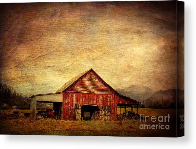 Barn Canvas Print featuring the photograph Red Barn by Joan McCool