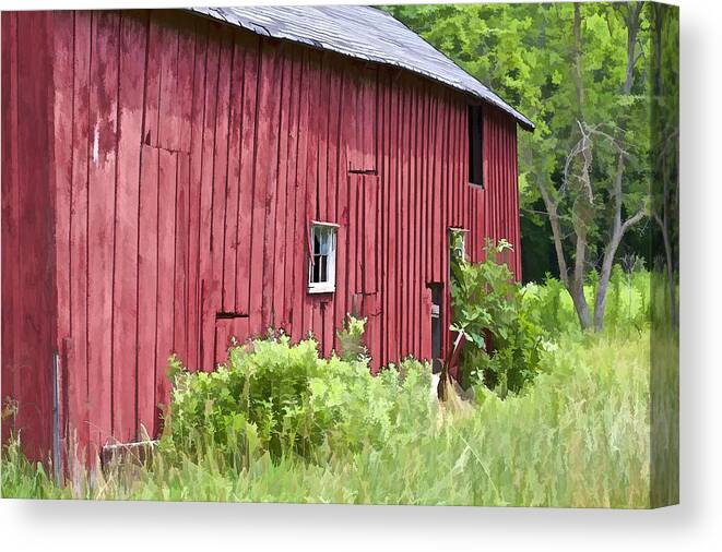 Abandon Canvas Print featuring the photograph Red Barn Side by David Letts