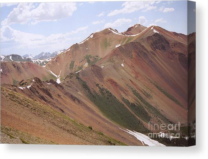 Ouray Canvas Print featuring the photograph Red Iron Mountain by Teri Atkins Brown