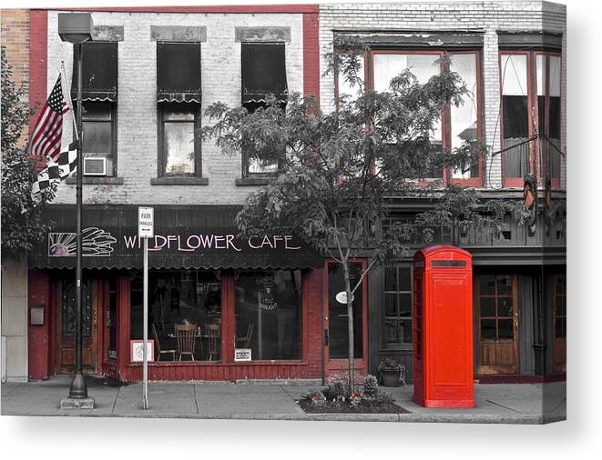 Red Canvas Print featuring the photograph Red is the Color of the Day by Frozen in Time Fine Art Photography