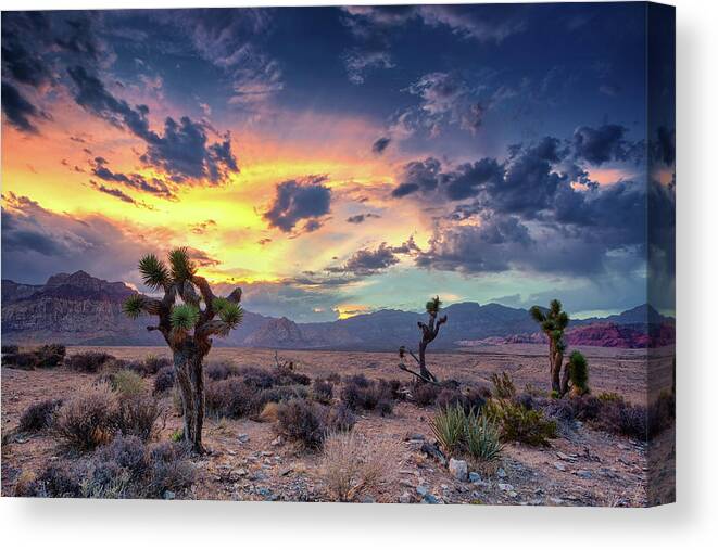 Scenics Canvas Print featuring the photograph Red Rock Canyon by Eddie Lluisma