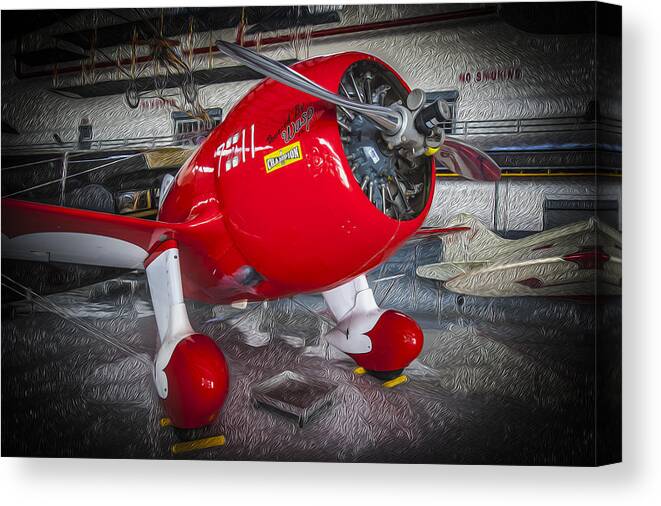 Acrobatic Plane Canvas Print featuring the photograph Red Speedster by Rich Franco