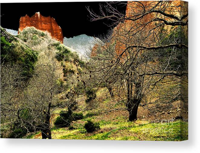 Prott. Red Canvas Print featuring the digital art Red Valley by Rudi Prott