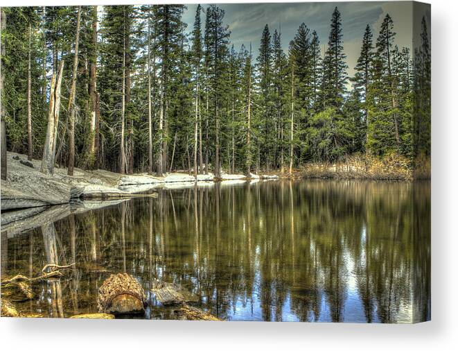 Carson Spur Canvas Print featuring the photograph reflecting pond Carson Spur by SC Heffner