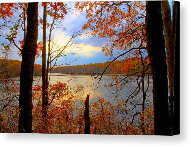 Autumn Canvas Print featuring the photograph Reflections of Autum by J Charles