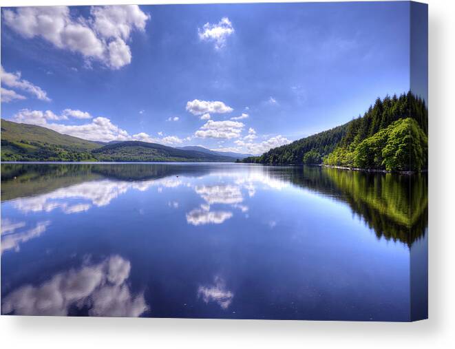 Europe Canvas Print featuring the photograph Reflections of Loch Tay by Matt Swinden