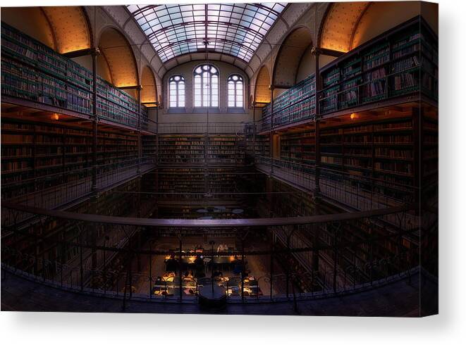 Netherlands Canvas Print featuring the photograph Rijksmuseum Library by Jes??s M. Garc??a