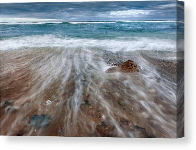 Seascape Canvas Print featuring the photograph Rip Tide by Bill Wakeley