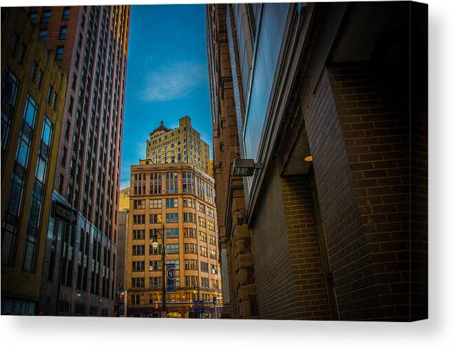 Detroit Canvas Print featuring the photograph Rising Above by Pravin Sitaraman