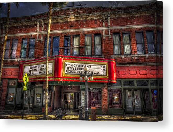 Ybor City Canvas Print featuring the photograph Ritz Ybor theater by Marvin Spates