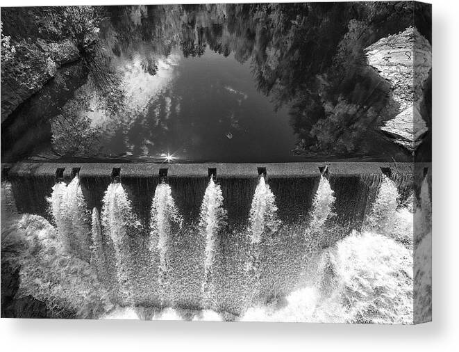 Falls Canvas Print featuring the photograph River Dam by Eunice Gibb