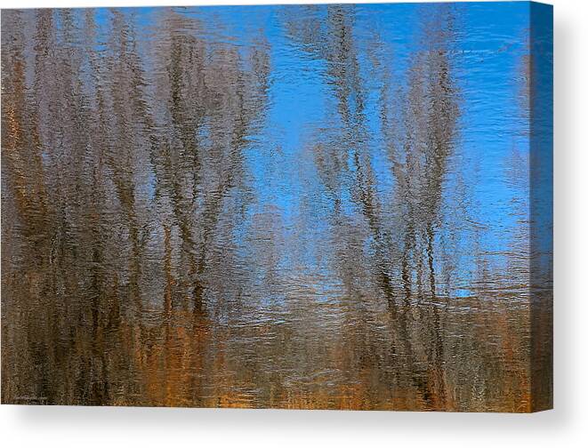 Water Canvas Print featuring the photograph River Trees by Britt Runyon