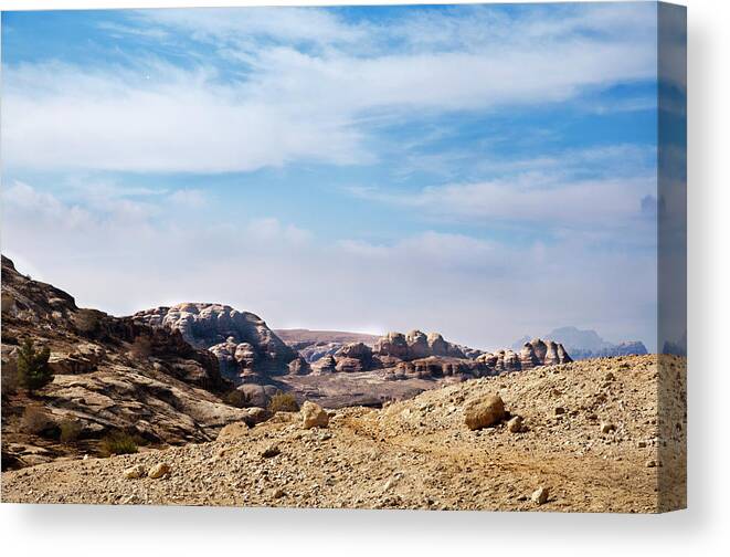Scenics Canvas Print featuring the photograph Road To Petra by Kazakov