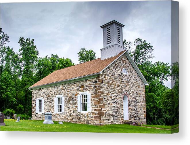 Buildings Canvas Print featuring the photograph Rock Chapel by Guy Whiteley
