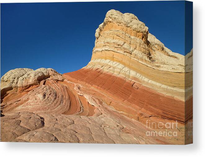 00559280 Canvas Print featuring the photograph Rock Formation Vermillion Cliffs N M by Yva Momatiuk John Eastcott