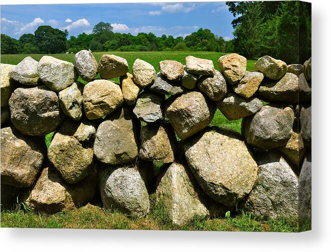 Rock Wall Canvas Print featuring the photograph Rock Wall by Sue Morris
