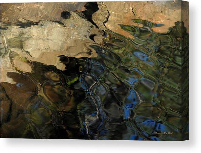 Water Canvas Print featuring the photograph Rocky Ripples by Donna Blackhall