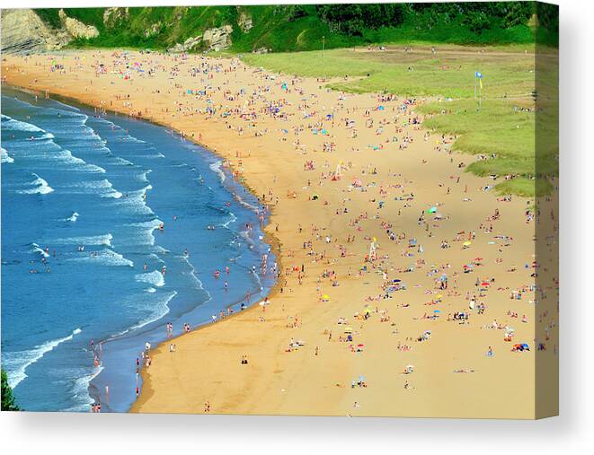 Europe Canvas Print featuring the photograph Rodiles Beach In Asturias by Arturo Rosas