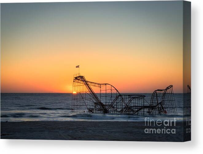 Nikon D800 Canvas Print featuring the photograph Roller Coaster Sunrise by Michael Ver Sprill